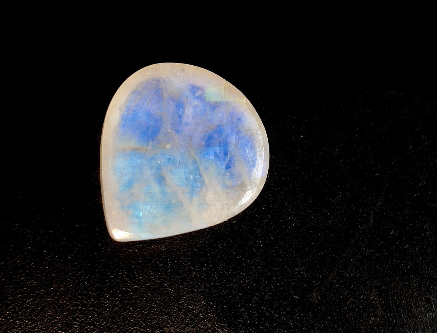 Moonstone, Natural Rainbow Moonstone, Pear Blue Flashy Loose Gemstone, 8.15 Carat, Size-14x16x5mm, Gift For Her,