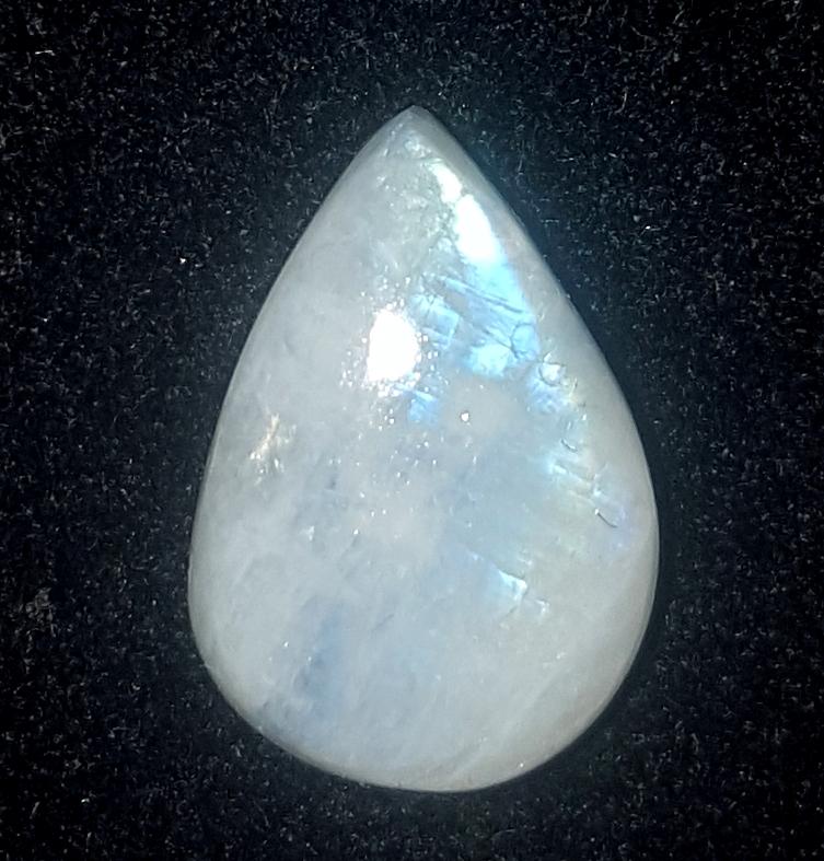 Moonstone, Natural Rainbow Moonstone, Pear Blue Flashy Loose Gemstone, 8.80 Carat, Size-16x11x6mm, Gift For Her,