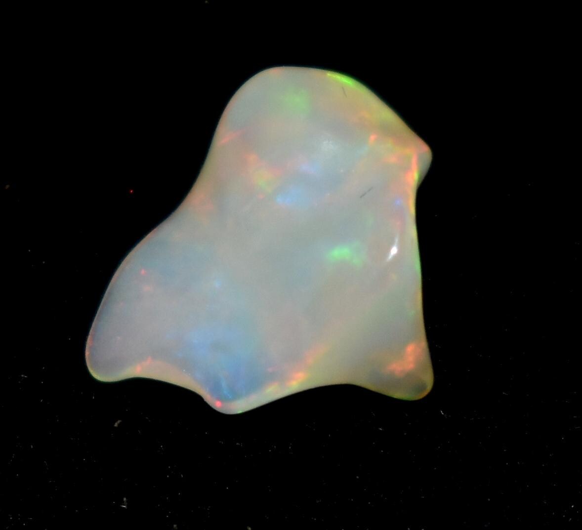 Opal, Natural Ethiopian Opal, Multi Fire Opal Polish Raw Gemstone, 1.15 Carat, Size-7.5x10x5mm, Gift For Her, PC-1