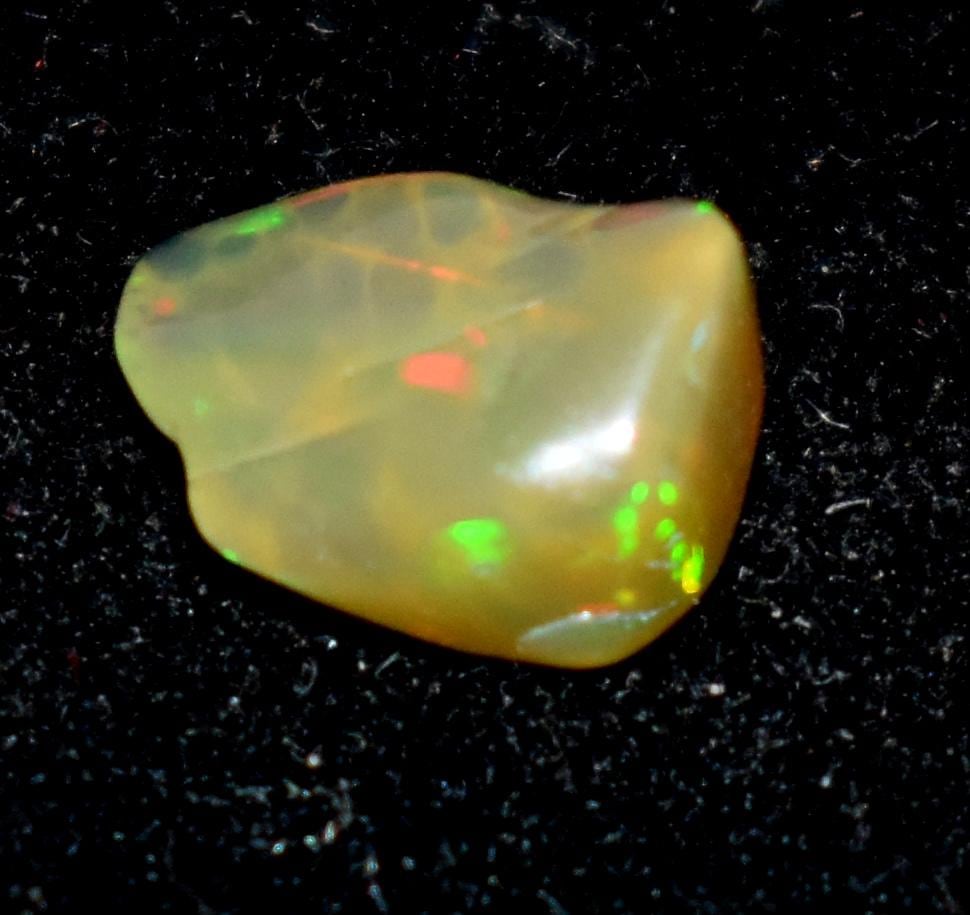 Opal, Natural Ethiopian Opal, Multi Fire Opal Polish Raw Gemstone, 1.00 Carat, Size-6.5x9.5x5mm, Gift For Her, PC-1