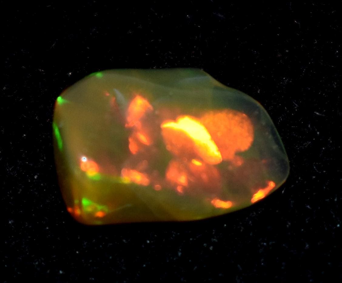 Opal, Natural Ethiopian Opal, Multi Fire Opal Polish Raw Gemstone, 1.00 Carat, Size-6.5x9.5x5mm, Gift For Her, PC-1