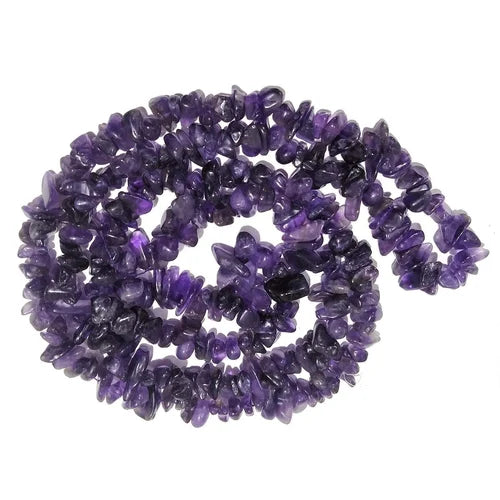 Amethyst Un Cut Chips Mala