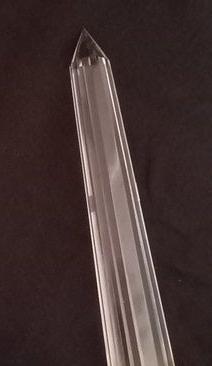 Clear Crystal Quartz Pencil, {124.70 Gram}