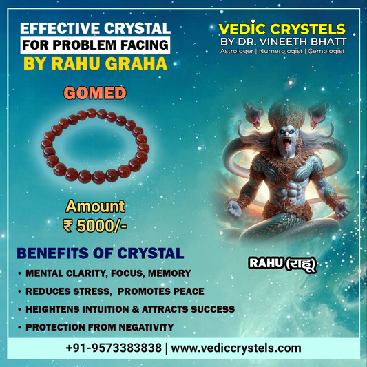 Rahu Graha Remedy Crystal (Gomed Bracelet) | Rahu Planet Remedies