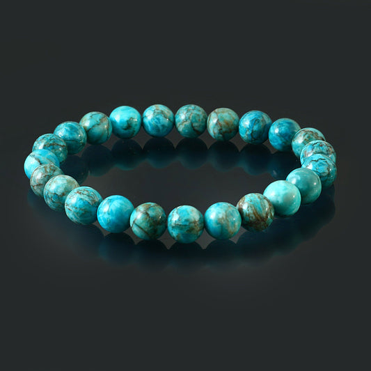 Blue Turquoise {Firoza} Adjustable Bracelet, Beaded Bracelet